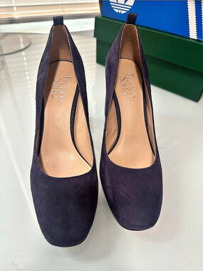 Franco Sarto Purple Suede-Look Heels US 7.5